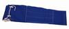 Blue Brazilian Jiu Jitsu uniform belt with silver metal buckle, designed for serious competitors. High-quality cotton material with traditional cross hatch pattern. Essential accessory for BJJ practitioners, complementing the Budo World gi.